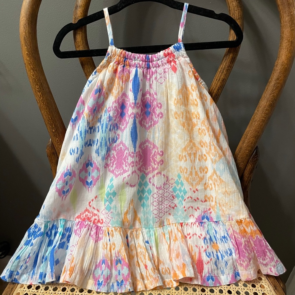 Children’s Place 9-12 months like new colorful spaghetti strap summer dress - Picture 4 of 7